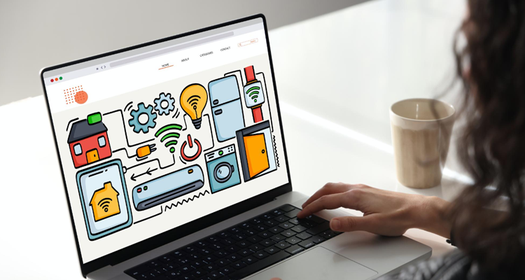 AI-powered website development tools on a sleek digital interface.