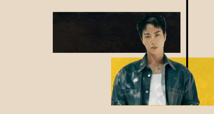 Jin from BTS during a live Weverse session discussing his solo album.