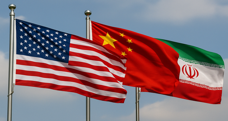 US China Iran Flag