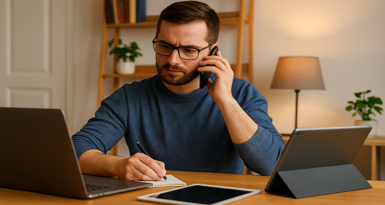 Man Talking on phone