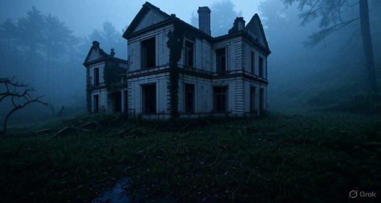 An abandoned asylum where echoes of the past still whisper through the crumbling walls.