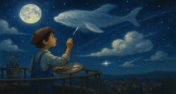 Cloud Painter and the Midnight Sky
