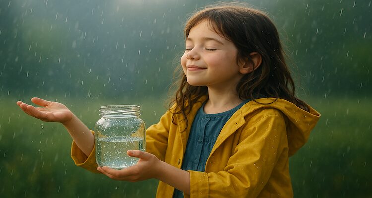 The Girl Who Collected Raindrops in a Jar