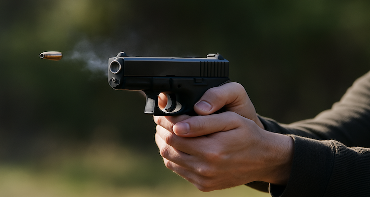 Handgun Fired with Bullet