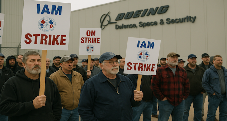 Boeing Defense workers on strike (AI Generated Image)