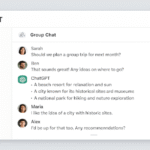 ChatGPT interface showing the new Group Chats feature