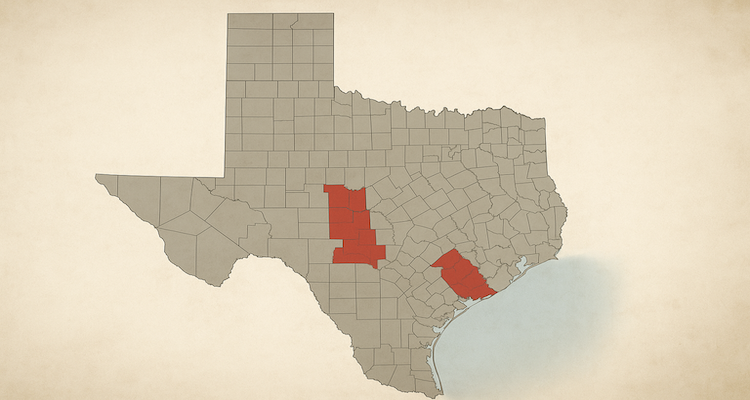 Map of Texas (AI Generated Image)