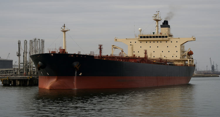 Oil tanker at Novorossiysk port