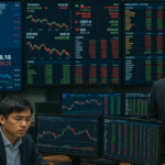 Traders at an Asian stock exchange (AI Generated Image)