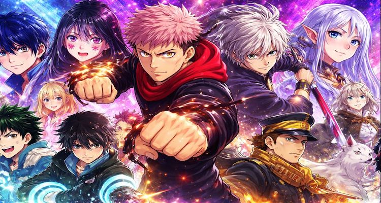 2026 anime heroes in vibrant style