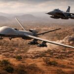 Air force Fighter jet and Drone