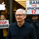 Apple Store protest (AI Generated Image)