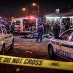 Crime scene outside Bekkersdal tavern (AI Generated Image)