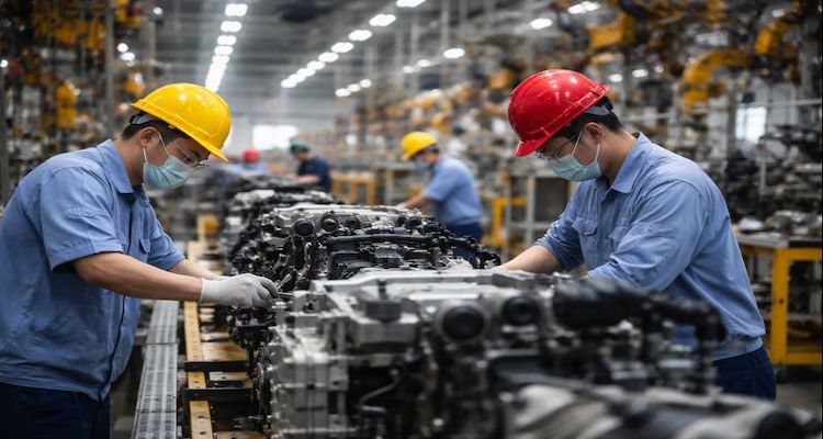 Factory assembly in progress in China