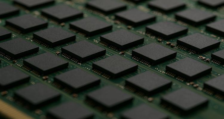 Memory chips on circuit board