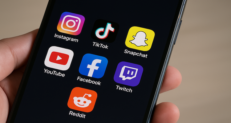 Smartphone with social apps