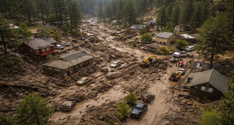 Wrightwood mudslide aftermath and recovery