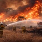 Firefighting efforts against bushfire in Victoria