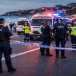Police and paramedics at Bondi Beach
