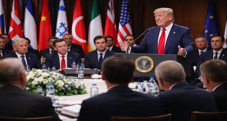 Trump addresses global leaders at summit