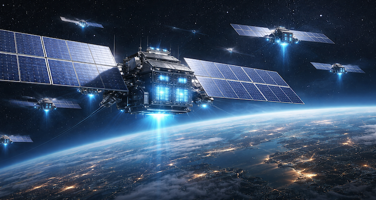 AI-powered satellites orbiting Earth