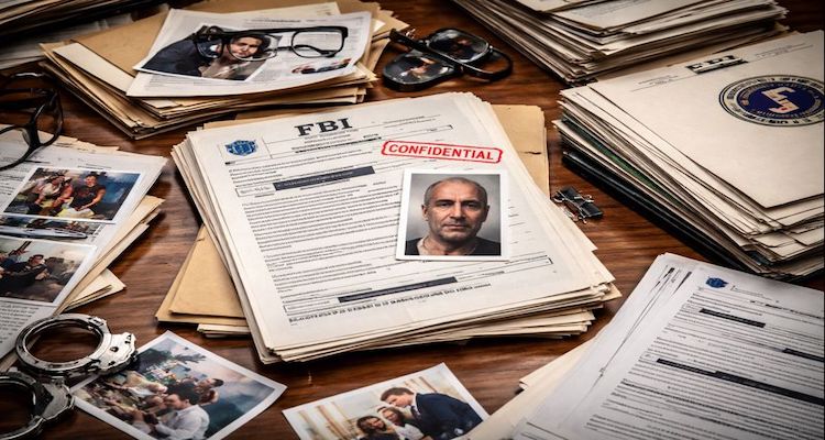 FBI investigation documents on table