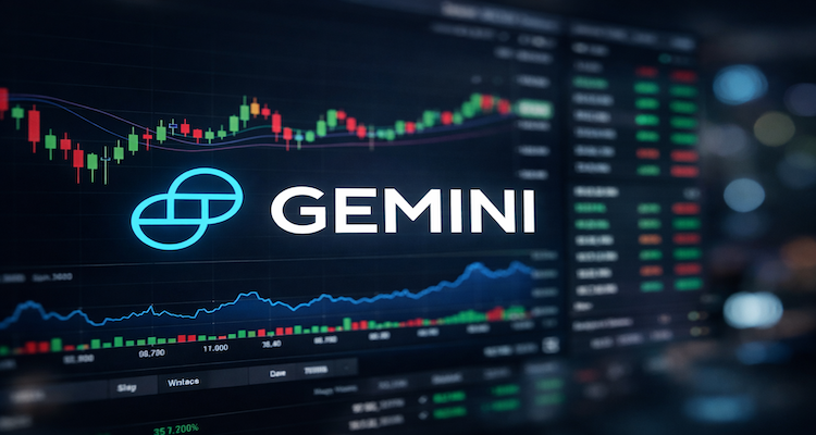 Gemini logo on cryptocurrency screen