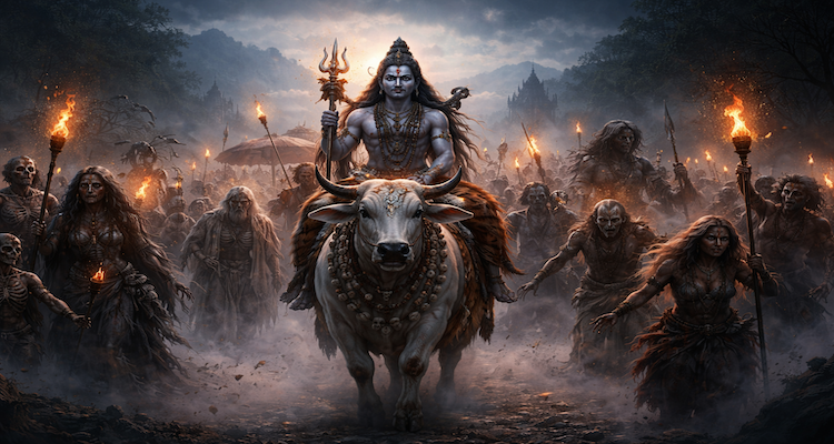 Shiva's mystical wedding procession