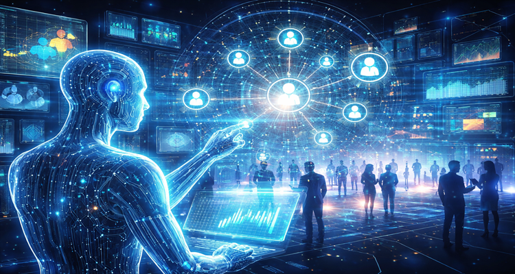 AI analyzing human behavior patterns