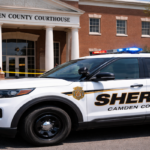 Camden County Courthouse and patrol vehicle