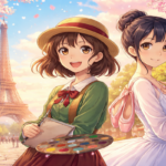 Cherry blossoms by the Eiffel Tower