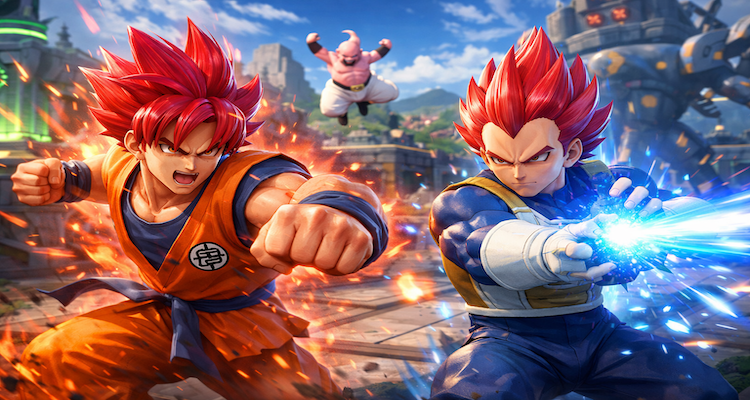 Goku and Vegeta's epic battle