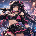 Nangong Yu on a cyberpunk stage