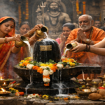 Sacred Shravan worship at the temple