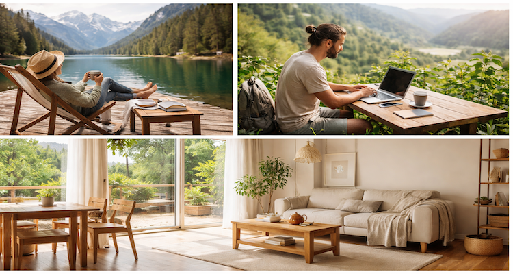 Serene moments and simple living