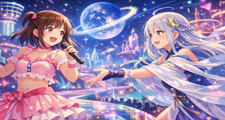 Virtual duet under celestial skies
