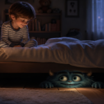 A boy and his playful monster