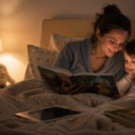Cozy bedtime storytime with loved ones