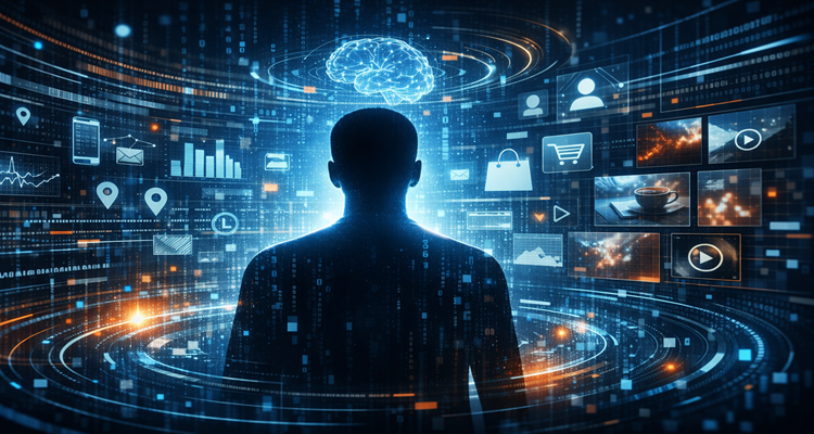 Digital interface and futuristic connections