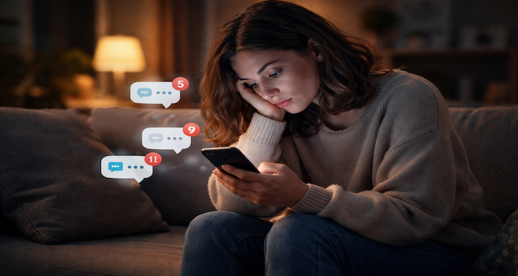 Late night and unread messages