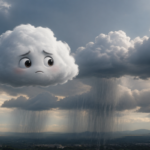 Lonely cloud in a stormy sky