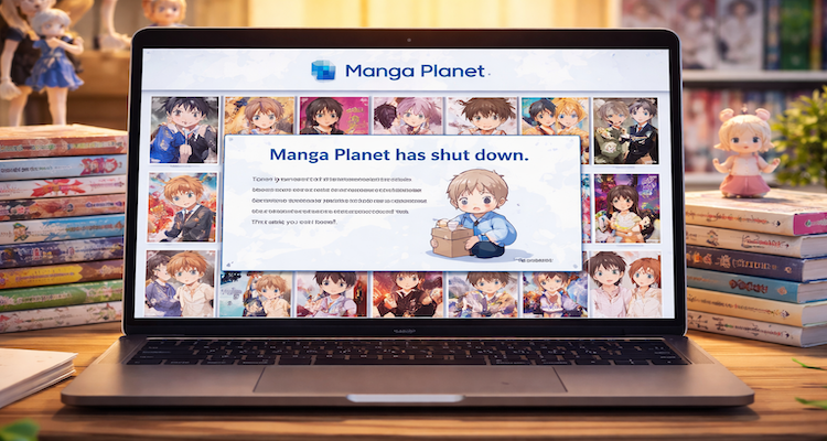 Manga Planet farewell on screen