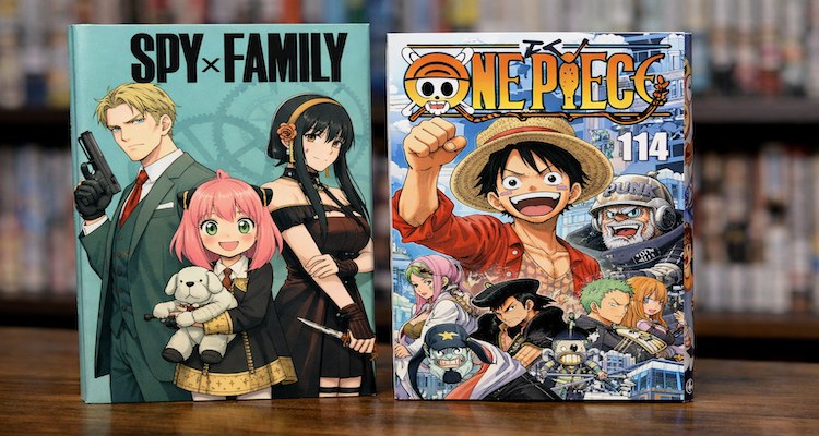 Manga volumes_ Spy x Family and One Piece