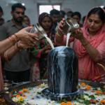 Ritual worship at a Hindu temple