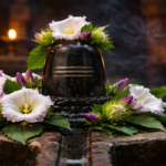 Shiva Lingam with Datura flowers
