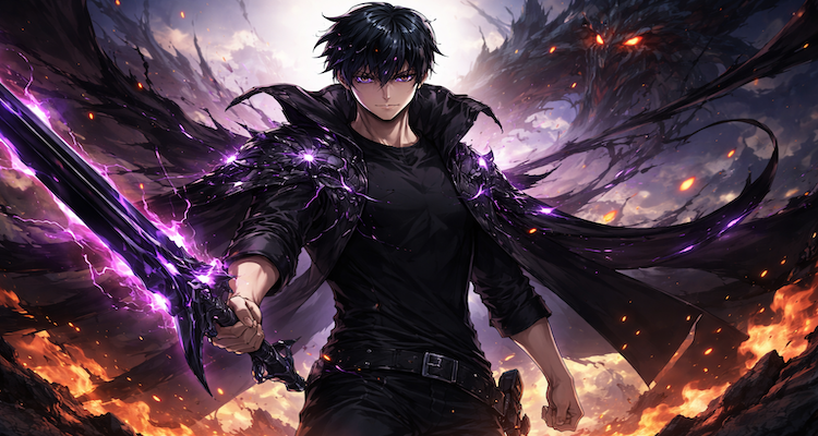 Sung Jinwoo's fiery battle stance