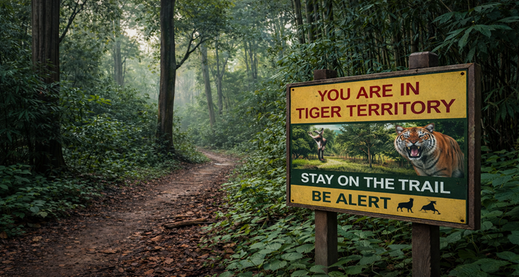 Tiger territory trail in the mist