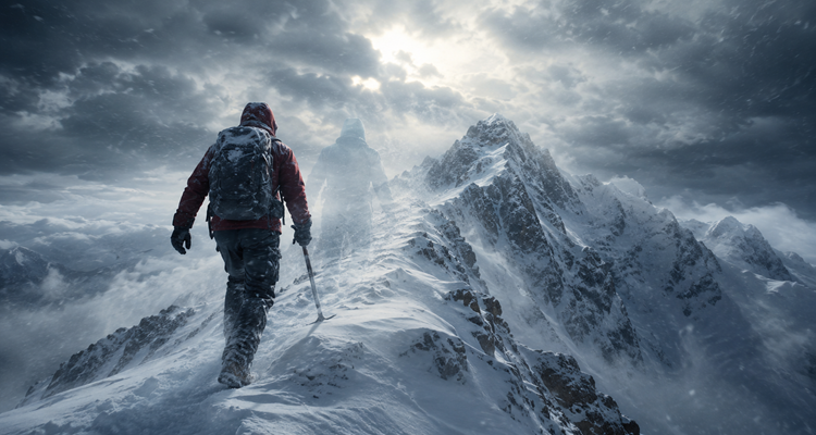 Solitude in the storm's embrace