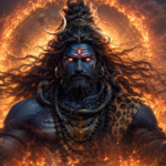 Divine warrior with fiery trident
