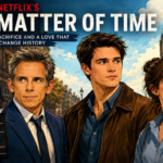 Ben Stiller, Nicholas Galitzine and Bella Maclean filming Netflix's A Matter of Time on location in London.
